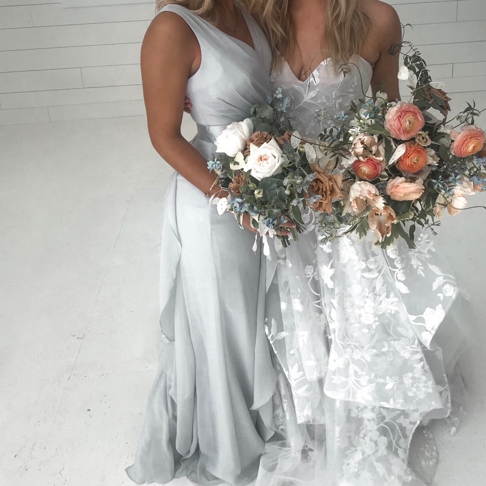 Silver long dress